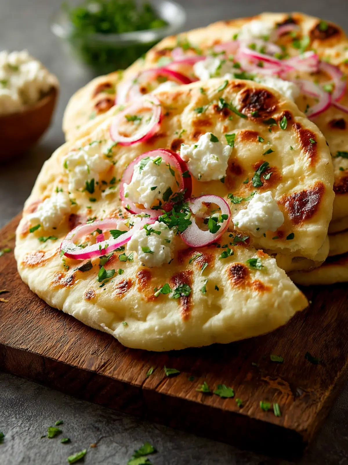 Fluffy Cottage Cheese Flatbread First Image