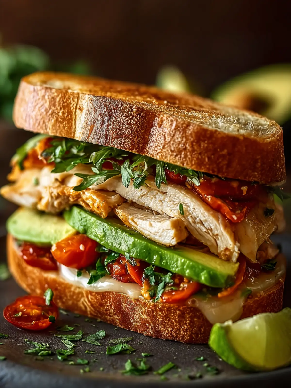 Delicious Chicken Avocado Melt Sandwich: Quick & Satisfying First Image