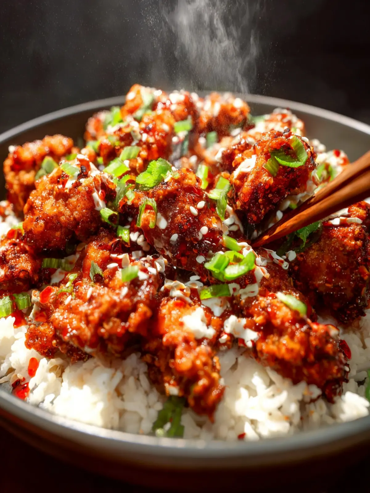 Korean Fried Chicken Bites & Coconut Rice First Image