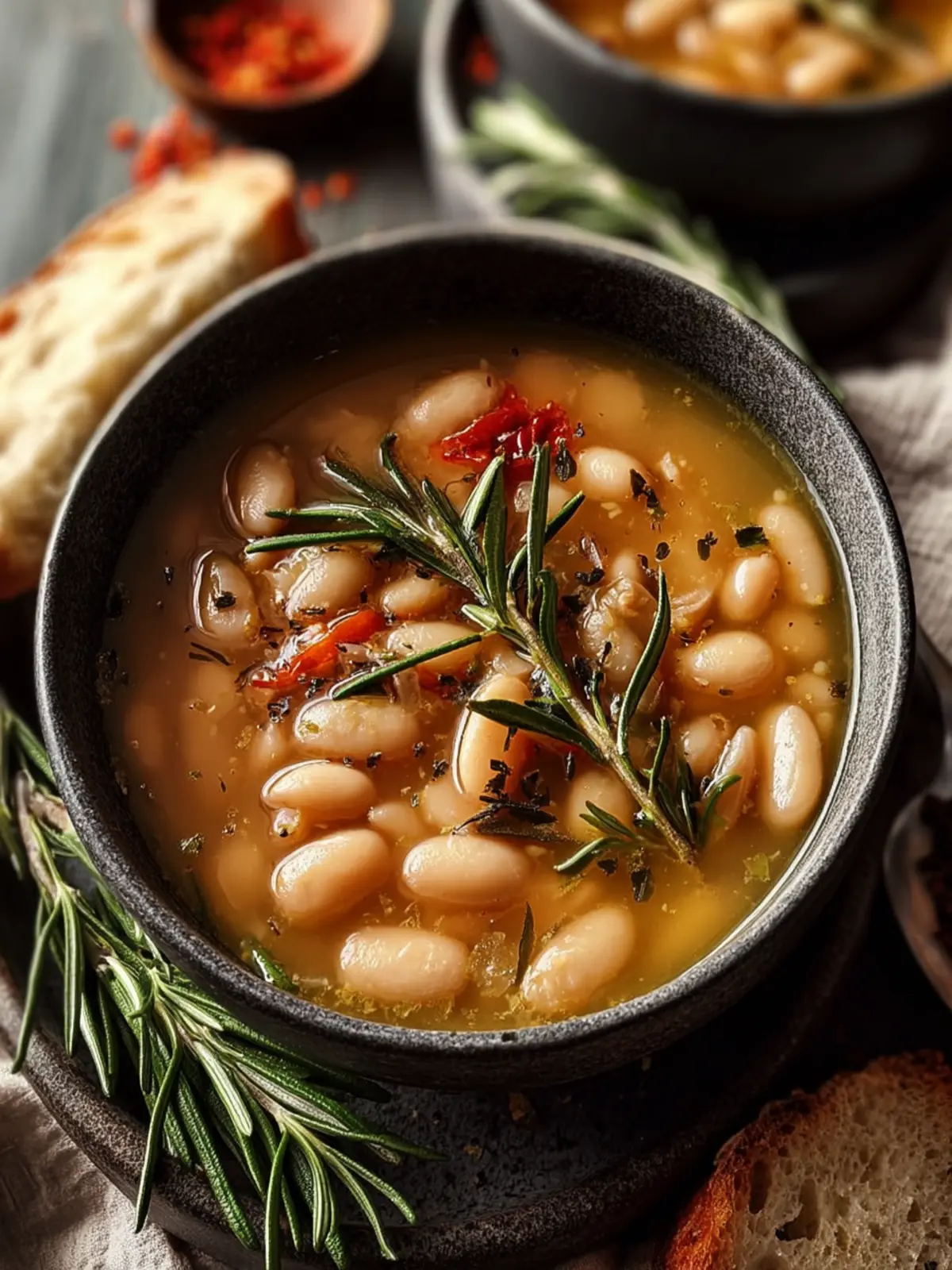 Cozy Rosemary & Garlic White Bean Soup First Image