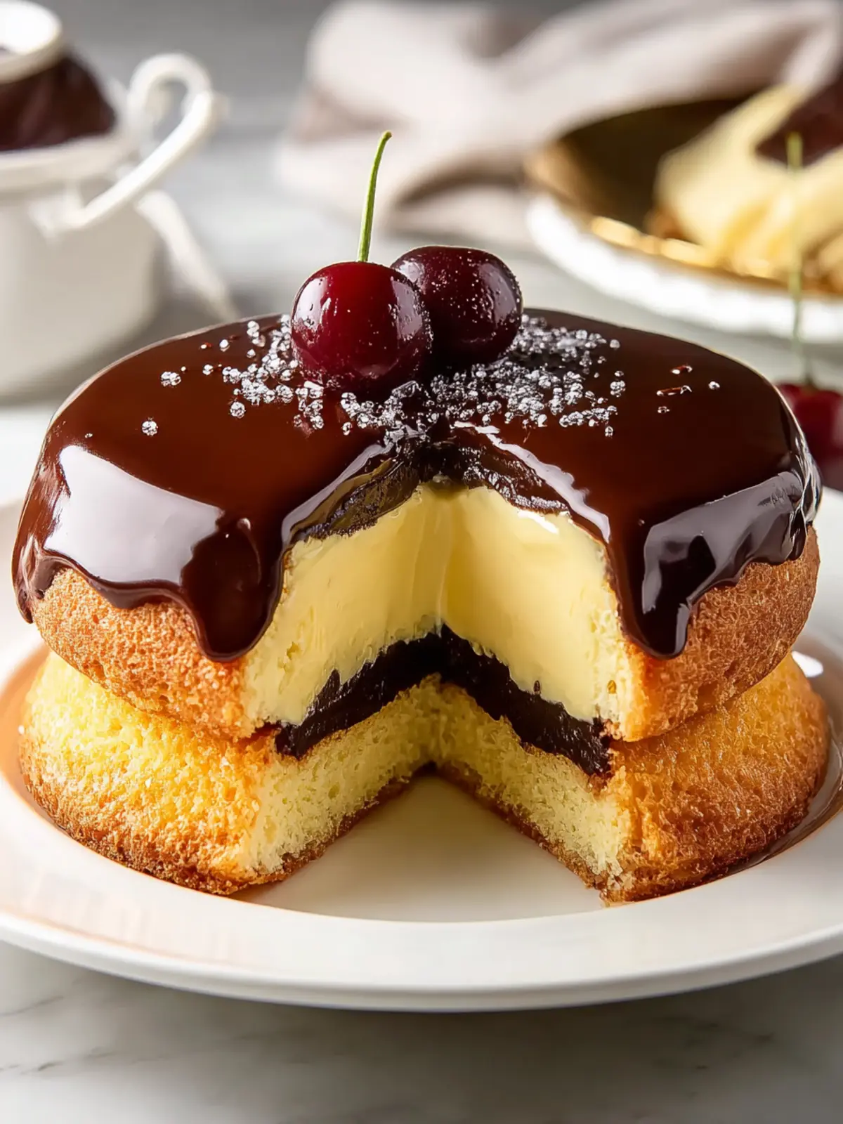 Indulge in Delicious Boston Cream Pie: A Classic Delight First Image