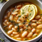 Greek White Bean Soup With Garlic & Lemon First Image