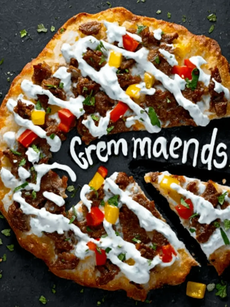 Gyro Pizza with a Tzatziki Drizzle: An Amazing Ultimate Recipe First Image