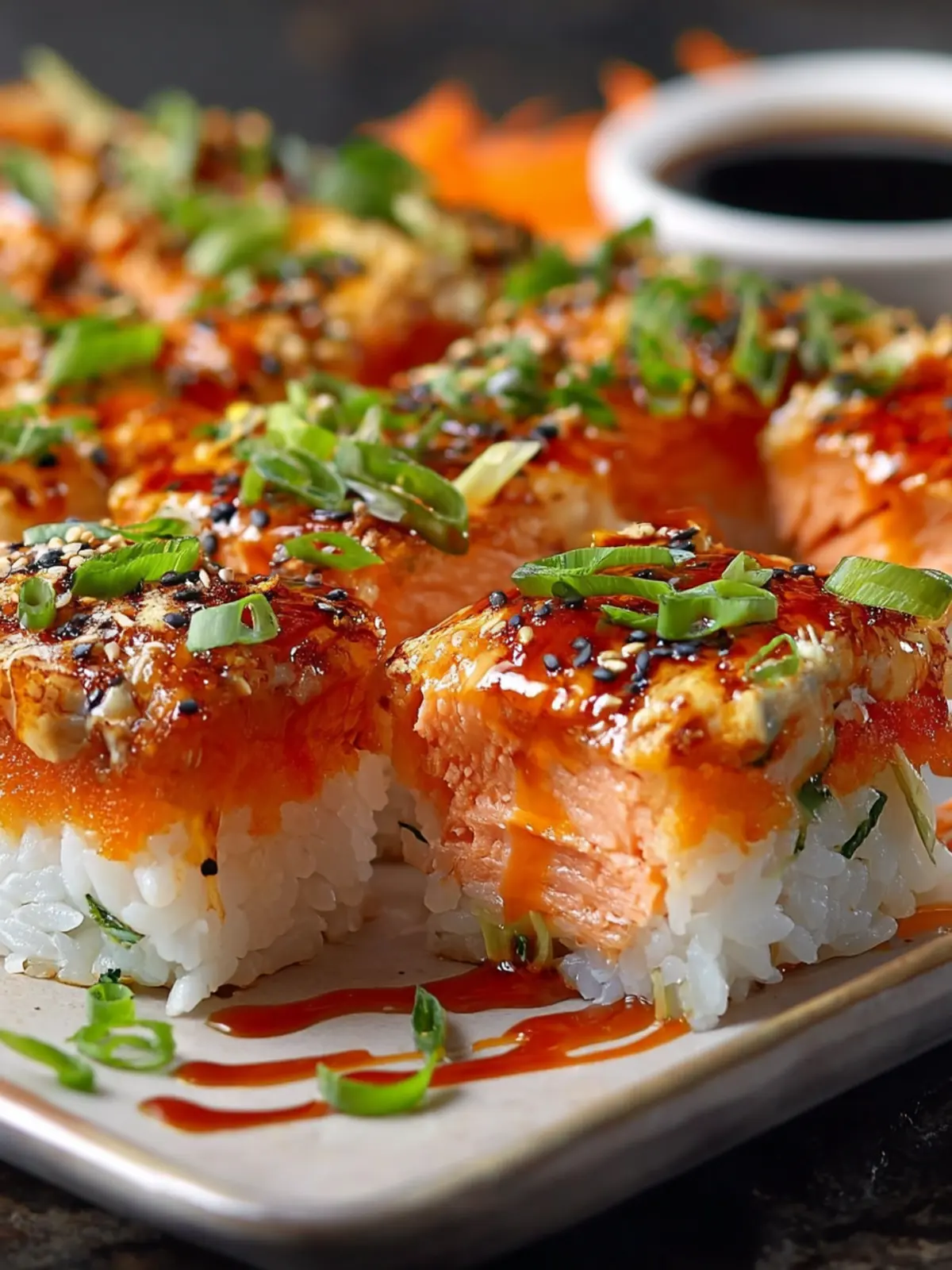 Easy Spicy Salmon Sushi Bake First Image