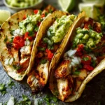 Savor Authentic Chicken Street Tacos with Fresh Guacamole First Image