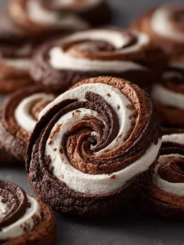 Chocolate Marshmallow Swirl Cookies First Image