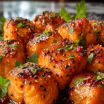 10 Irresistible Mouthwatering Honey Garlic Salmon Bites First Image