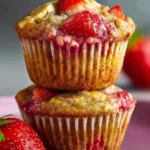Strawberry Banana Bread Muffins First Image