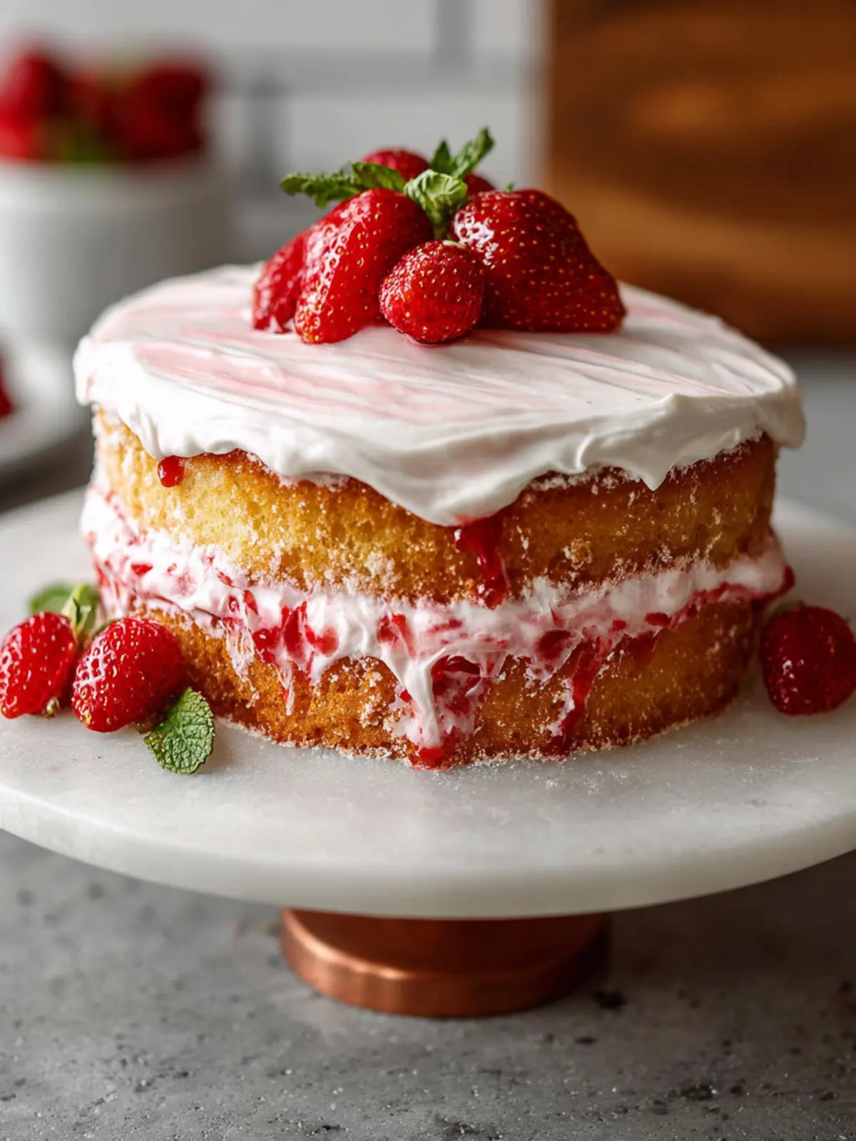 Homemade Strawberry Cake Recipe First Image