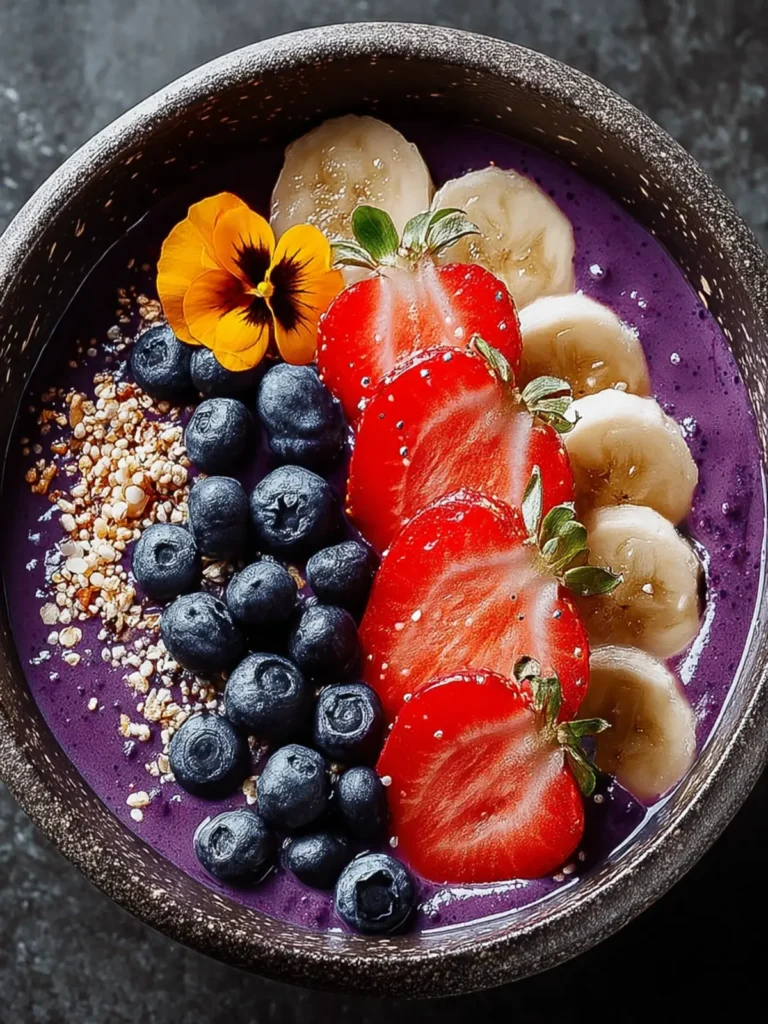 Delicious Acai Berry Smoothie Bowl Recipe for Energy Boost First Image