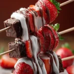 Strawberry Brownie Kabobs First Image