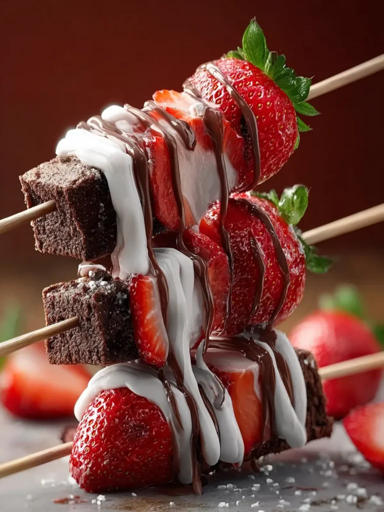 Strawberry Brownie Kabobs First Image