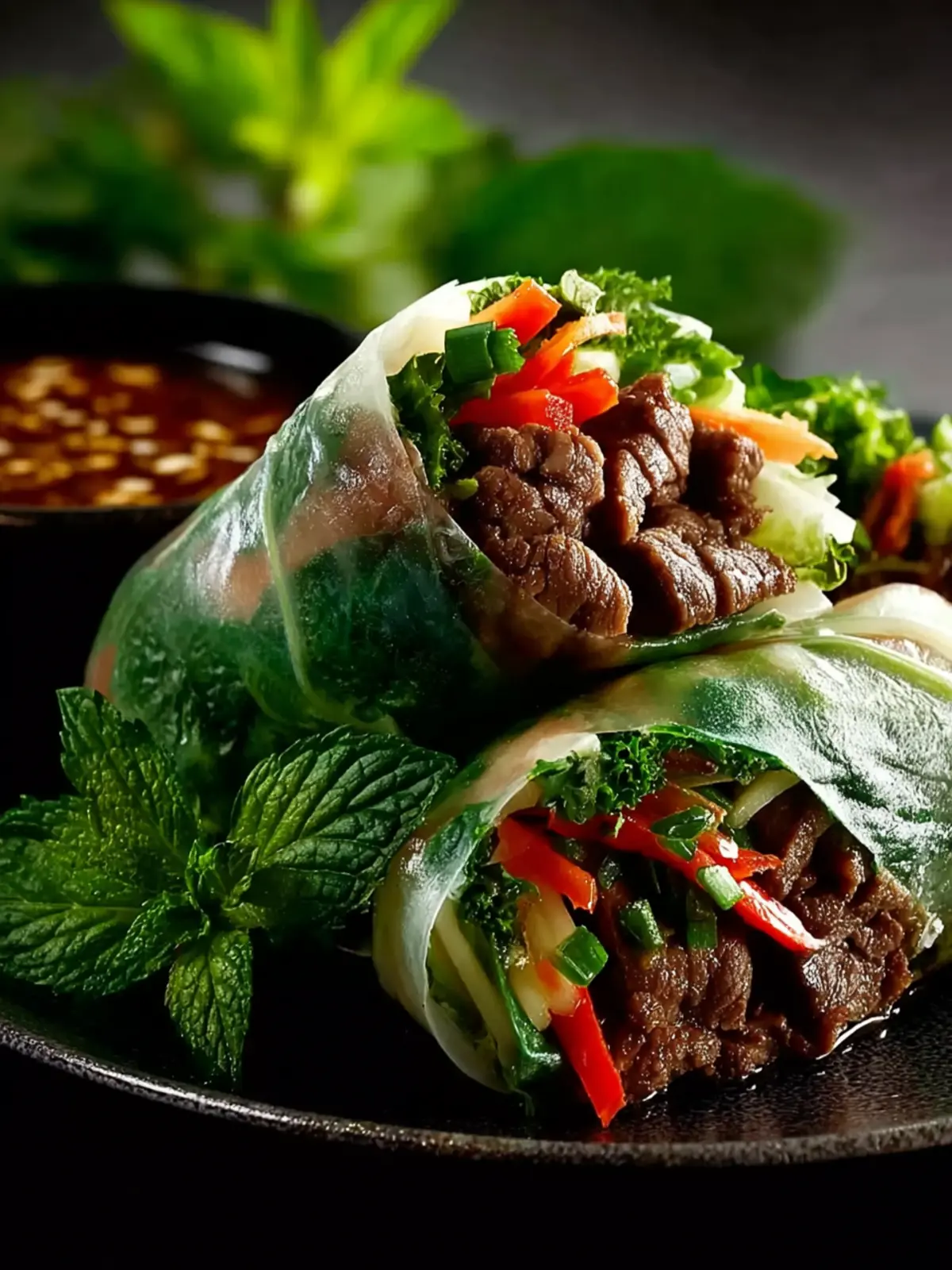 High Protein Thai Basil Beef Rolls Recipe First Image