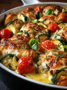 Irresistible Cheesy Chicken Zucchini Bake Recipe First Image