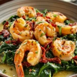 Irresistible Tuscan Shrimp with Spinach & Sun-Dried Tomatoes First Image