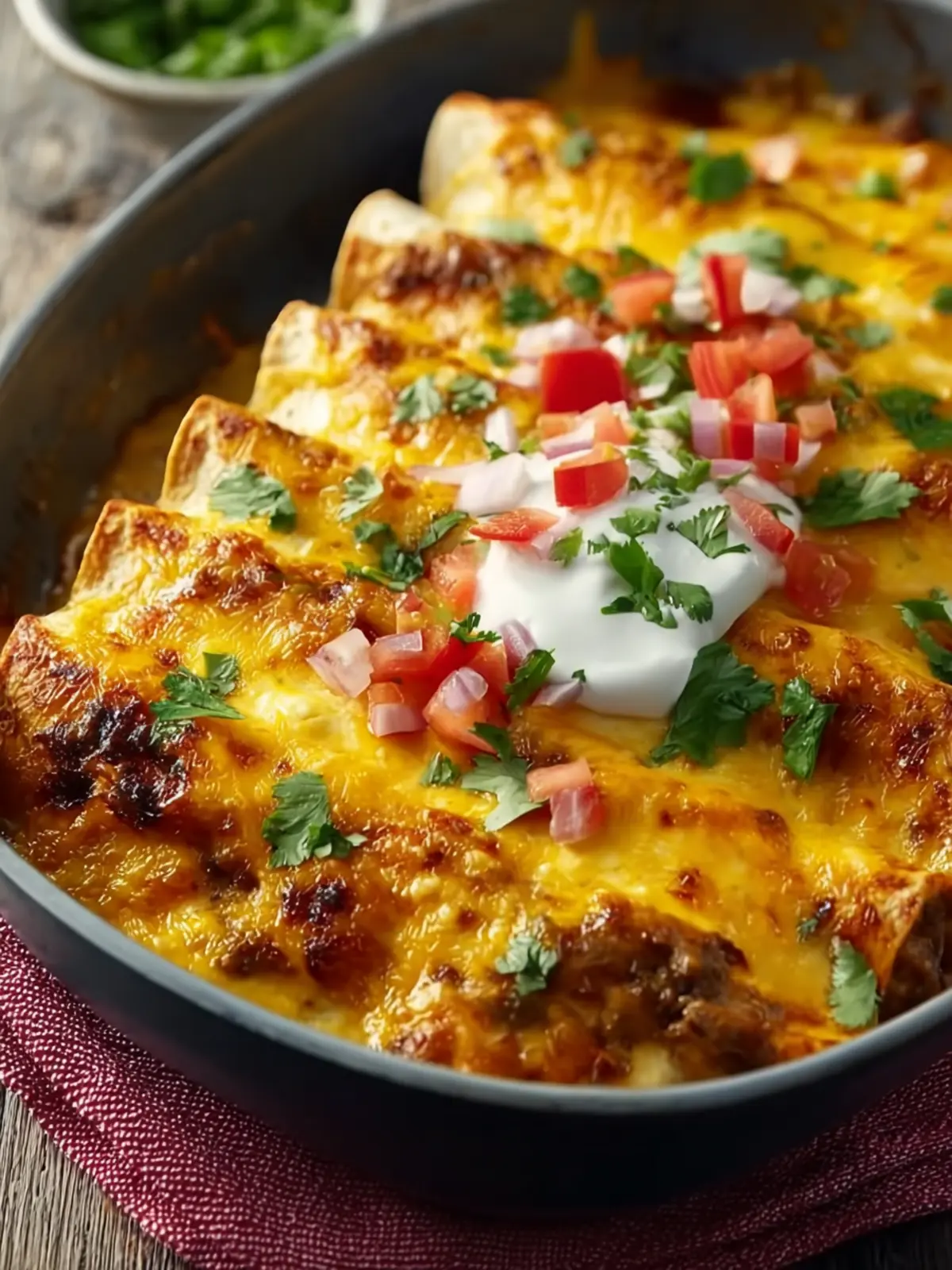 Loaded Beef Enchiladas With Cheese Sauce First Image