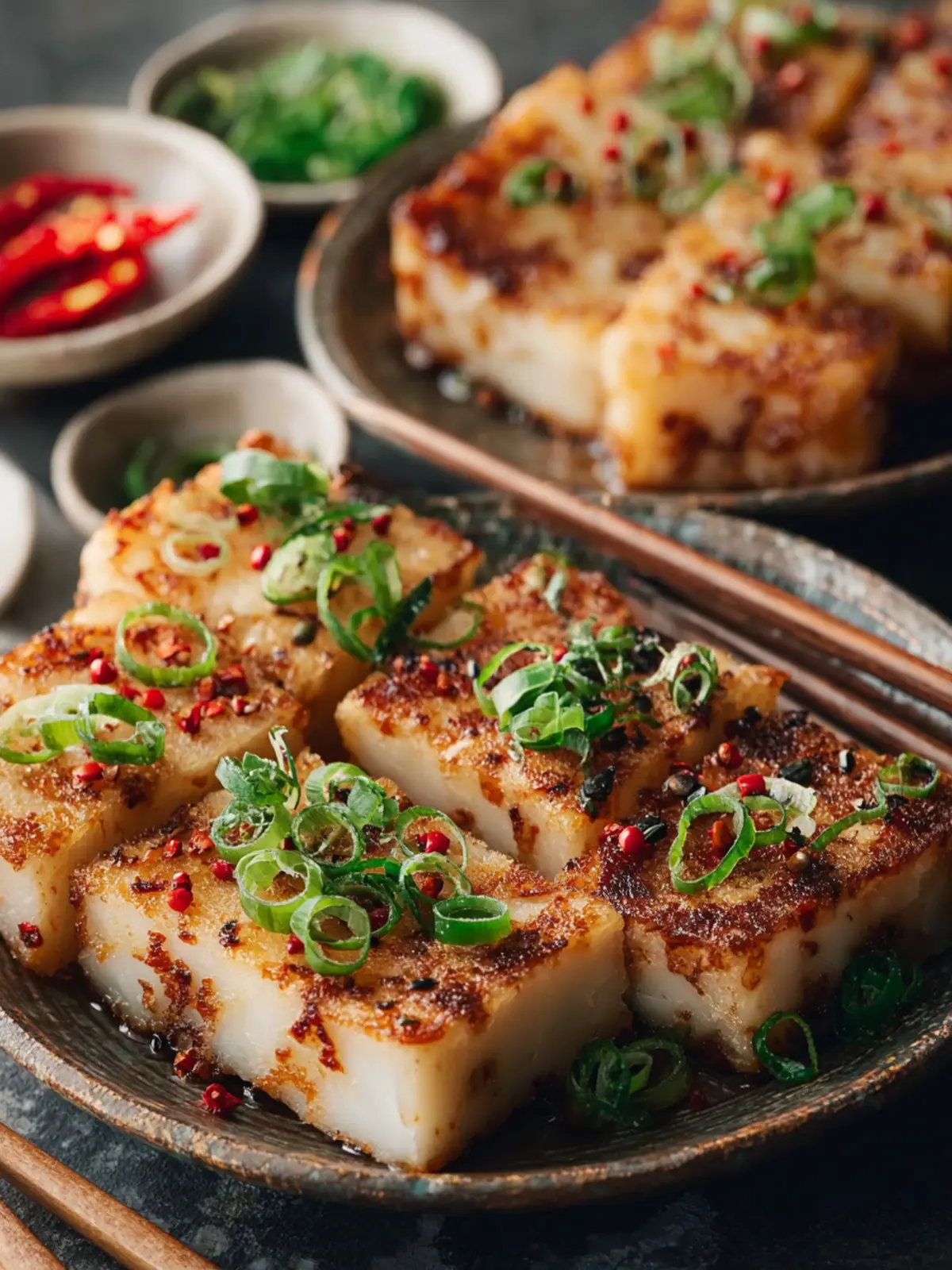 Chinese Turnip Cake (Lo Bak Go, 萝卜糕) First Image