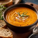 Smooth and Creamy Roasted Vegetable Soup First Image