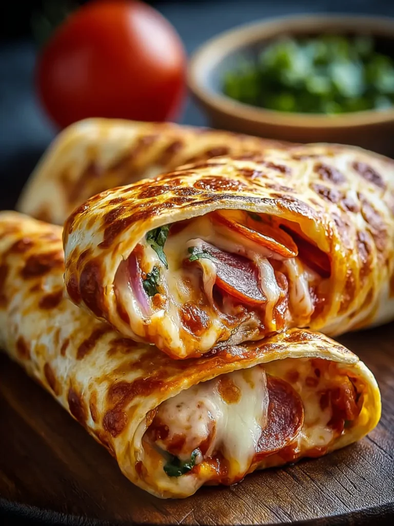 Irresistible Baked Pizza Wraps for Cozy Nights First Image