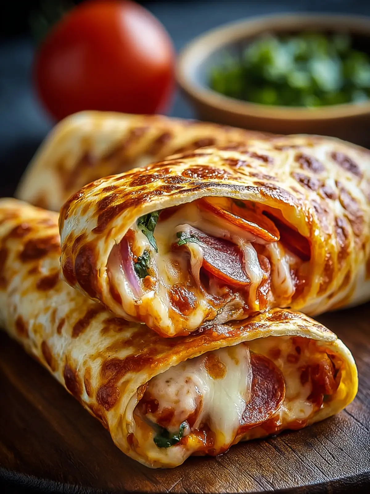 Irresistible Baked Pizza Wraps for Cozy Nights First Image