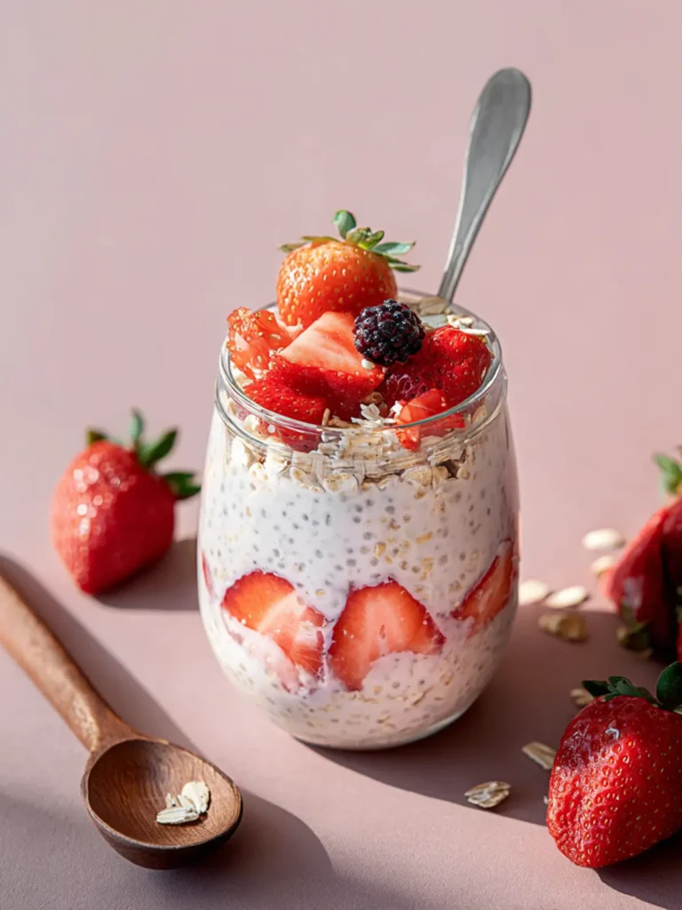 Irresistible Strawberry Overnight Oats Recipe for Busy Mornings First Image