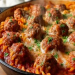 Magical Dump and Bake Meatball Casserole Recipe First Image