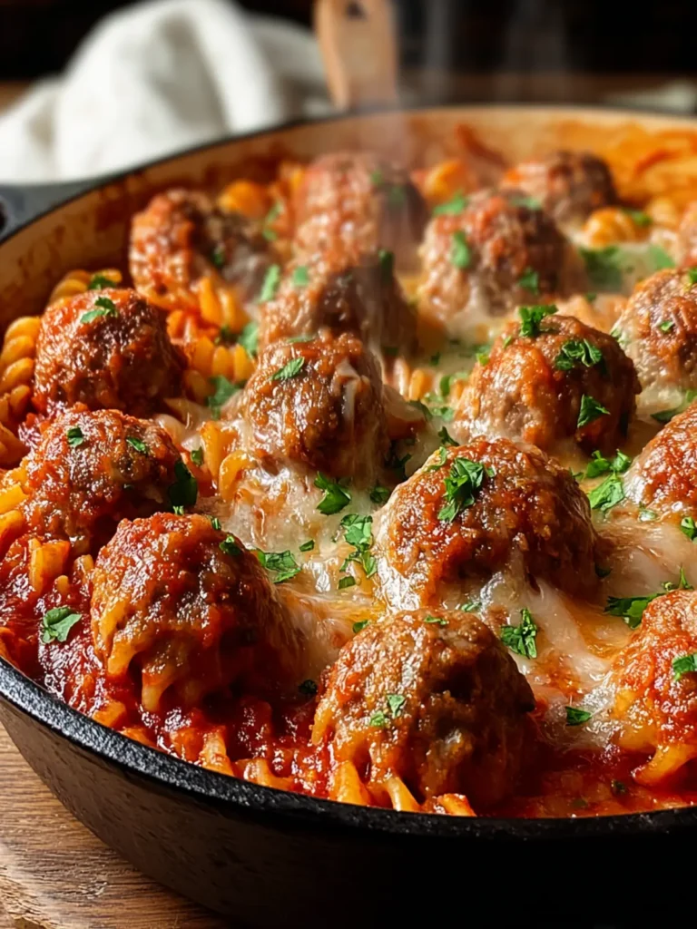 Magical Dump and Bake Meatball Casserole Recipe First Image