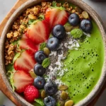Energizing Green Smoothie Bowl with Granola Recipe First Image