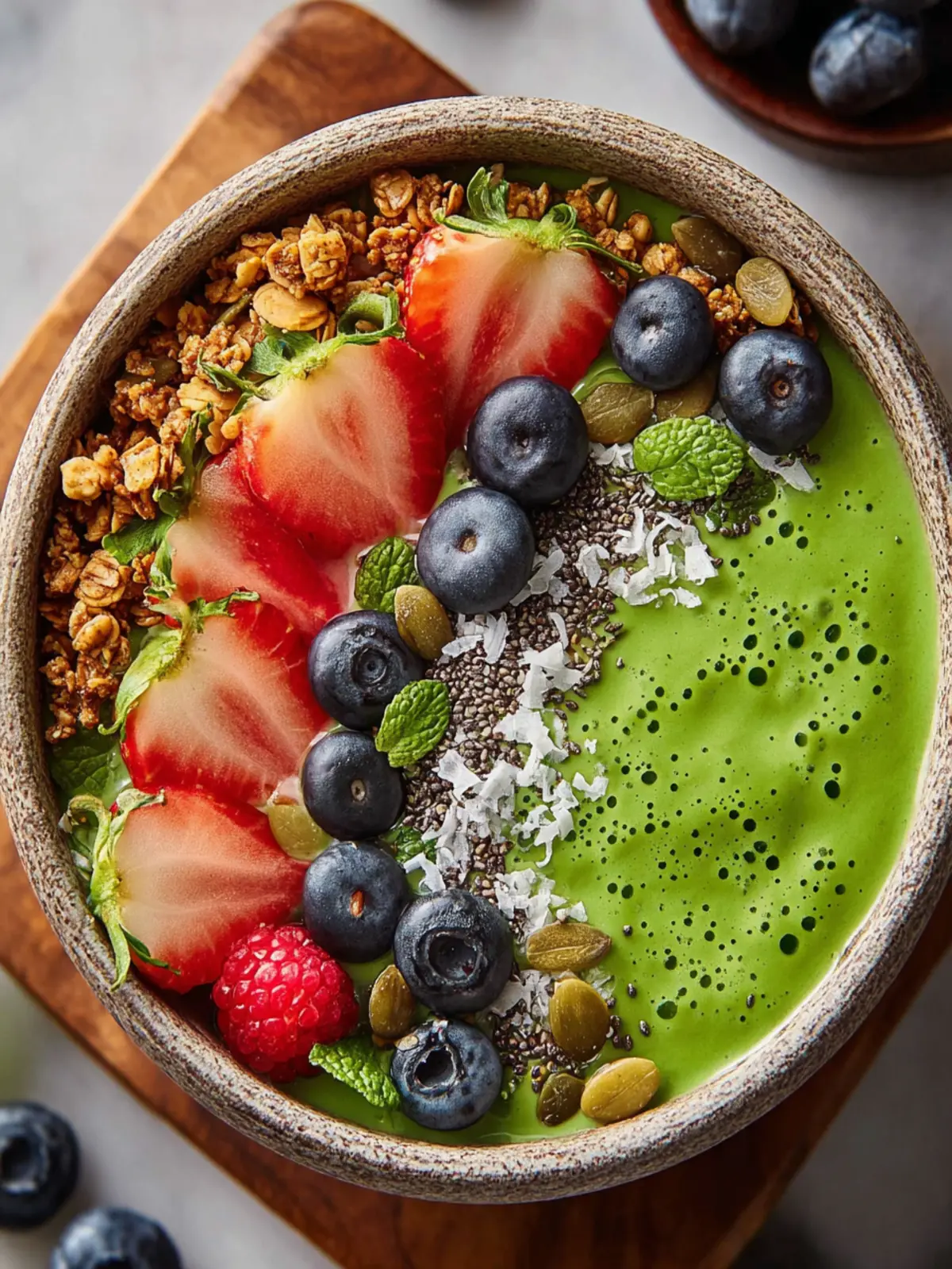 Energizing Green Smoothie Bowl with Granola Recipe First Image