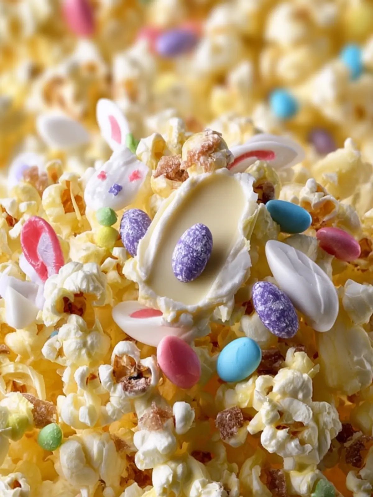 White Chocolate Easter Popcorn Recipe First Image