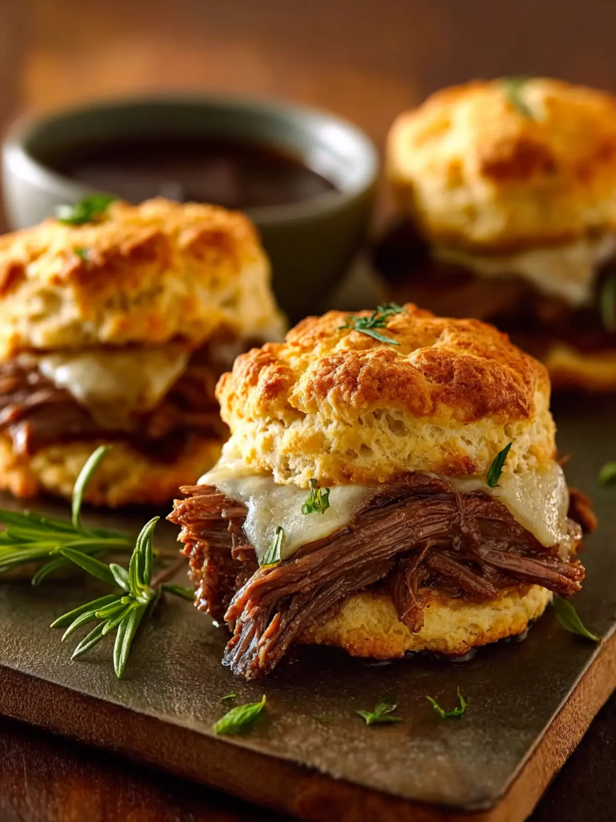 Baked French Dip Biscuits First Image