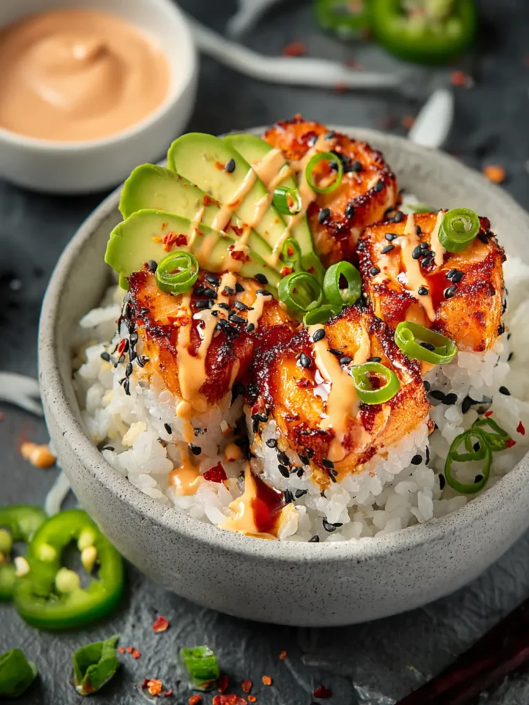 Irresistible Spicy Salmon Maki Bowls: A Flavorful Delight First Image