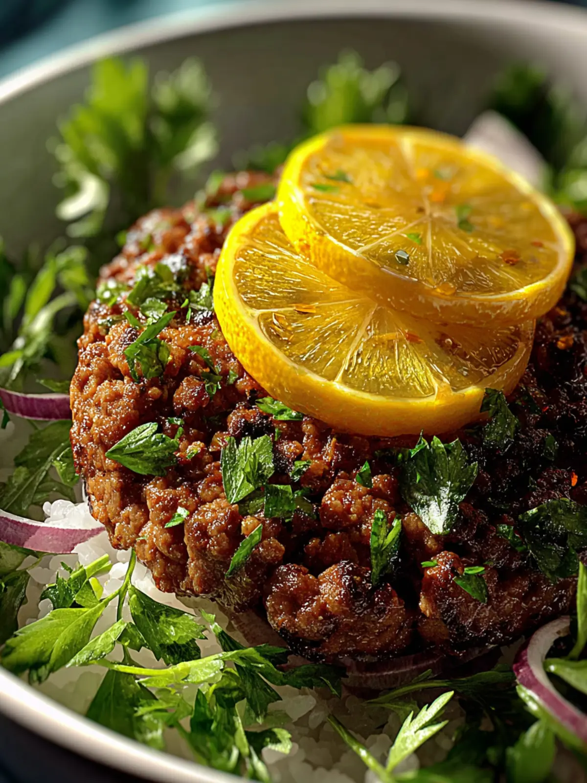 Zesty Ground Beef with Lemon and Parsley Delight First Image