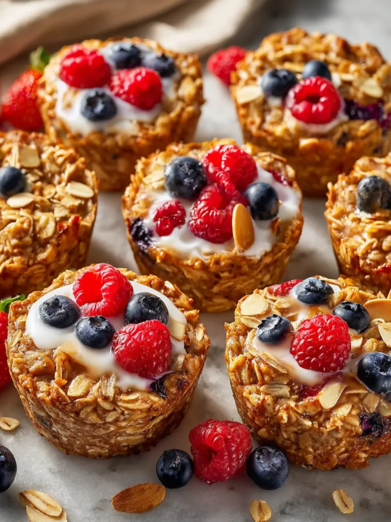 Baked Oatmeal Cups with Greek Yogurt First Image