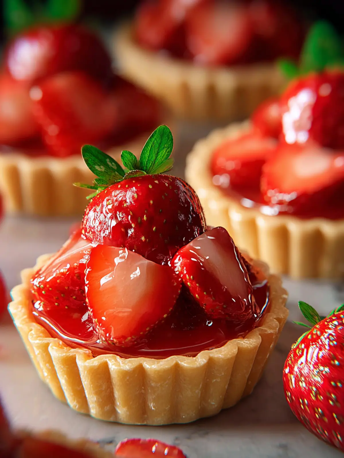 Irresistible Mini Strawberry Custard Tartlets Recipe First Image