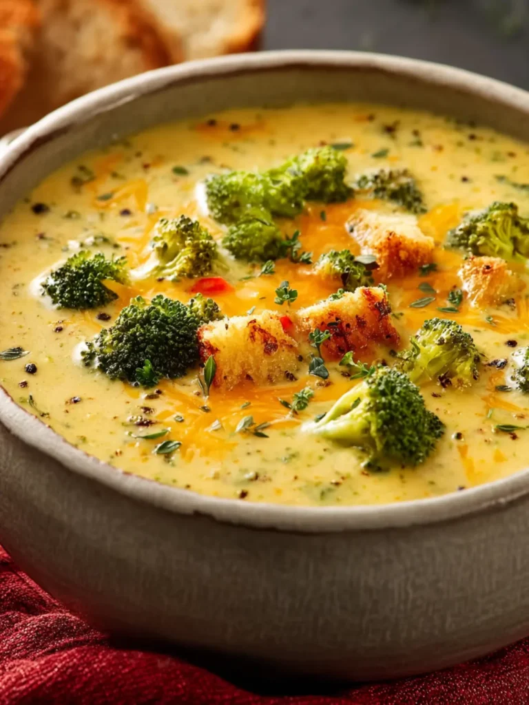 Comforting Broccoli Cheddar Soup to Warm Your Soul First Image