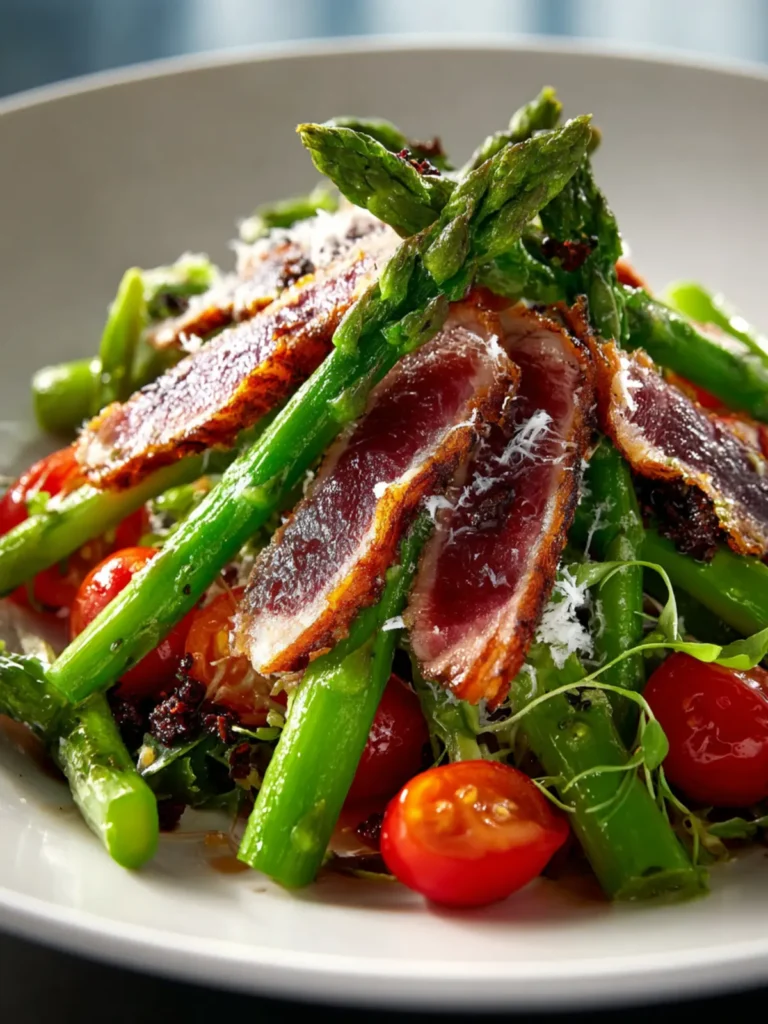 Crispy Beef Prosciutto and Asparagus Spring Salad First Image