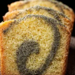 High Altitude Poppy Seed Swirl Loaf Cake First Image