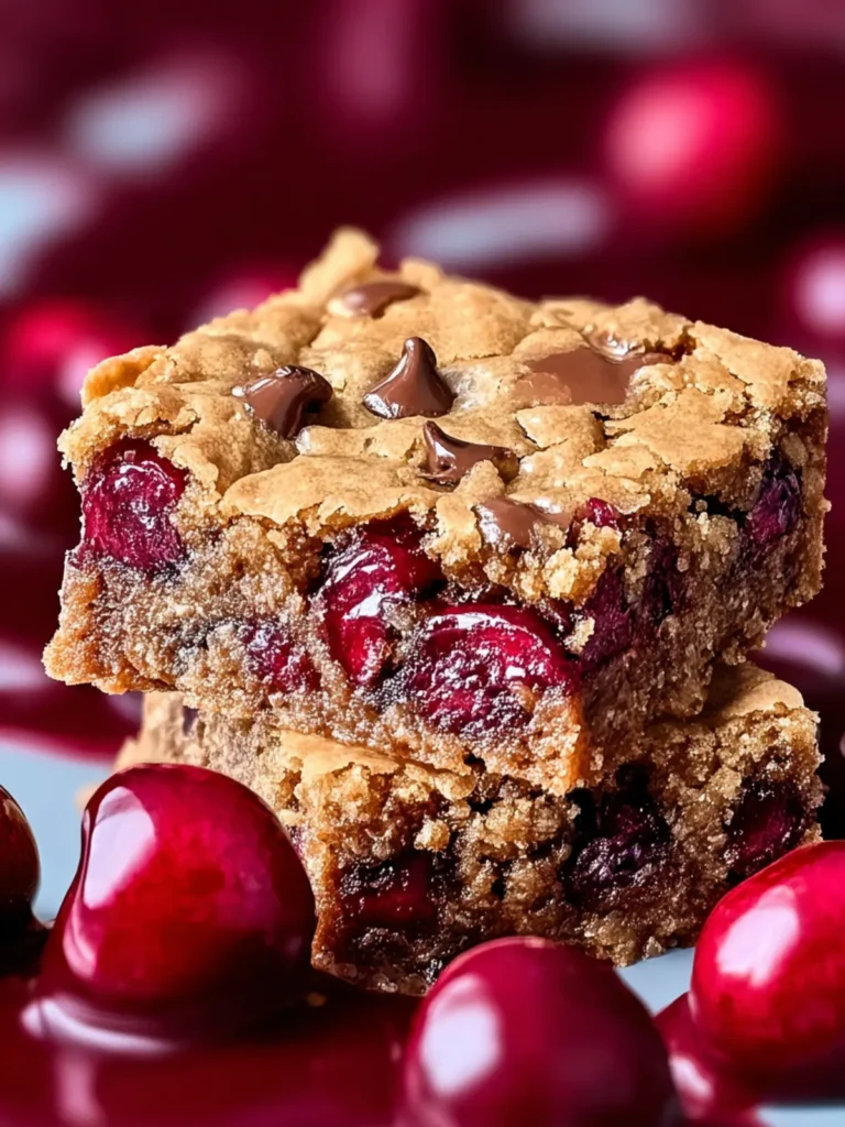 Irresistible Cherry Chocolate Chip Blondies Recipe First Image