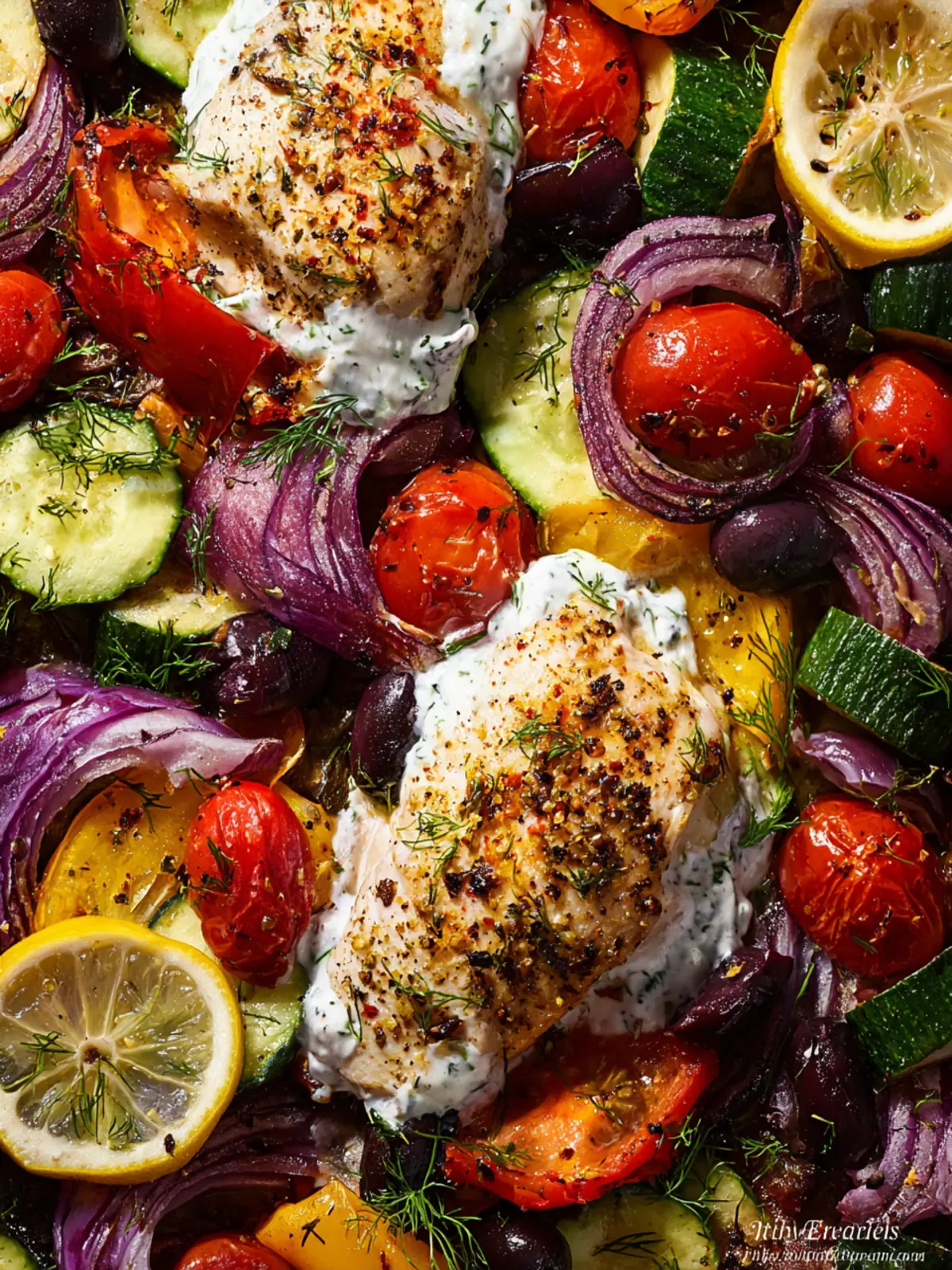Sheet Pan Tzatziki Chicken First Image