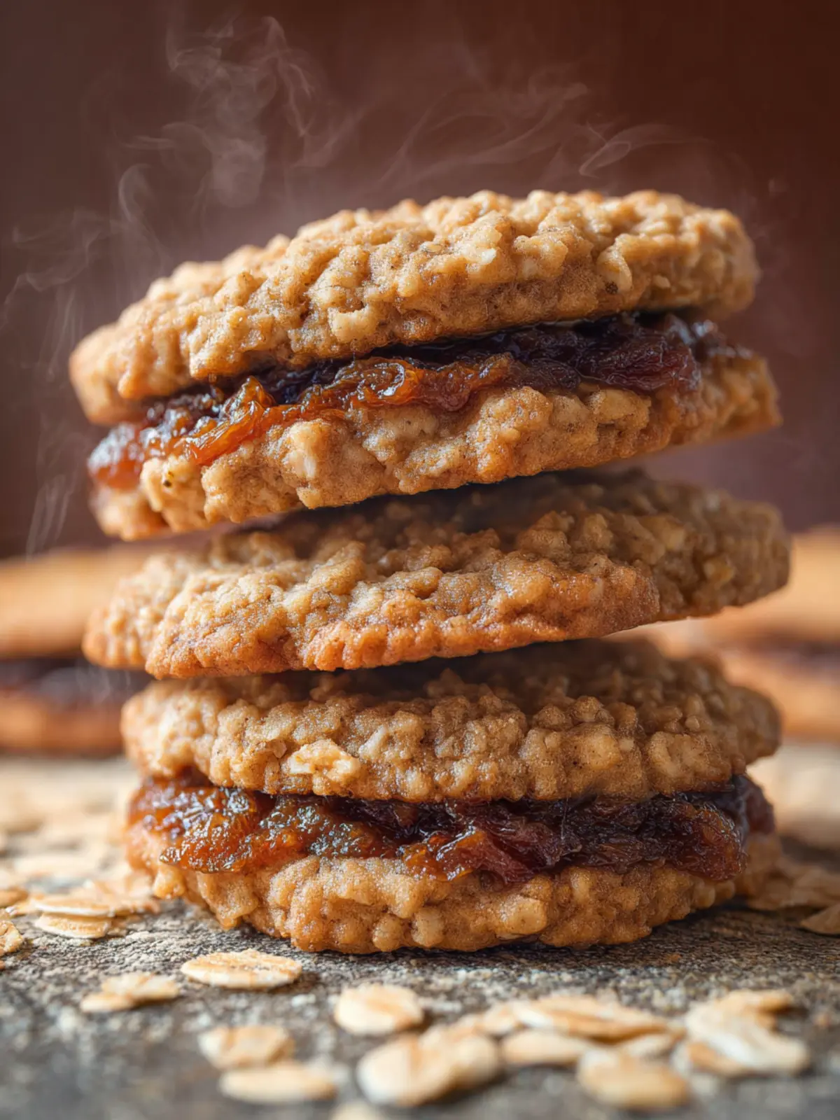 Date Filled Oatmeal Cookies First Image