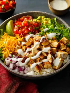 Chicken Burrito Bowl with Copycat Chipotle Chicken First Image