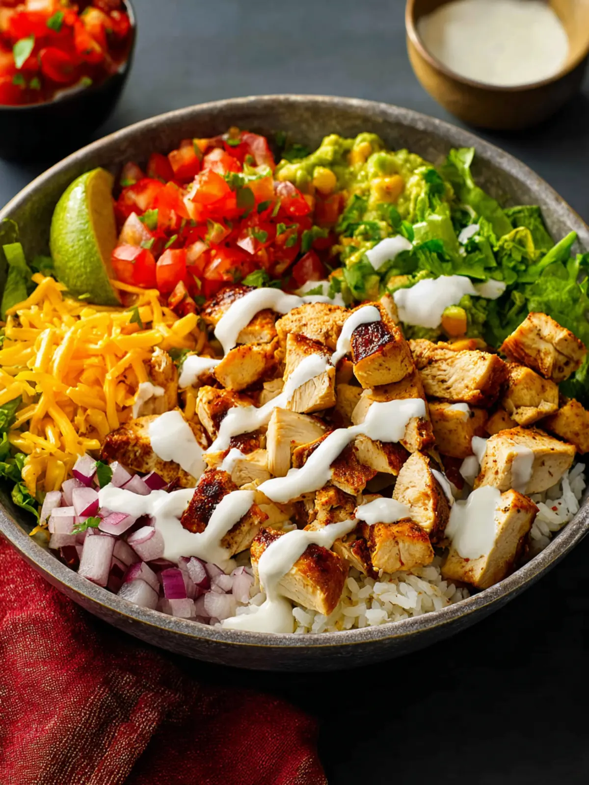 Chicken Burrito Bowl with Copycat Chipotle Chicken First Image