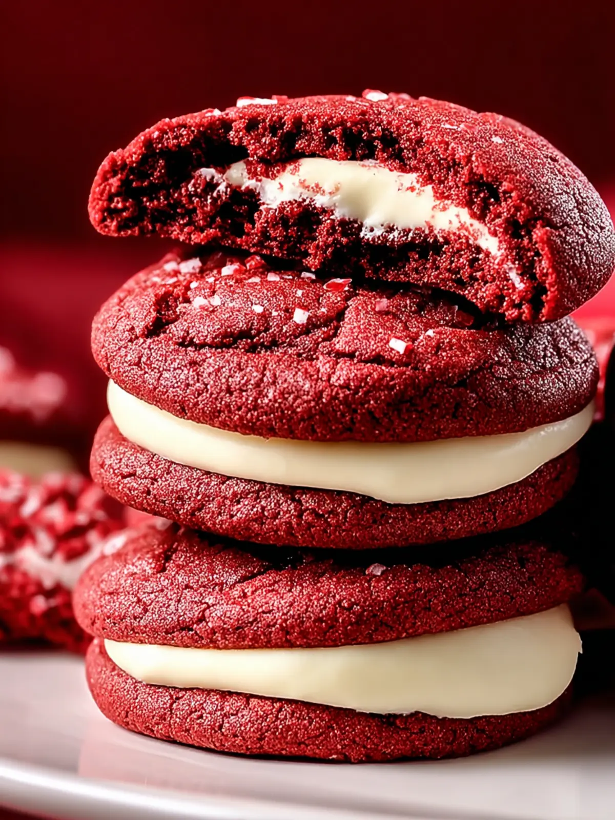Red Velvet Cookies with Cream Cheese Frosting First Image