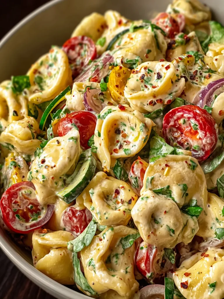 Irresistible Creamy Tuscan Tortellini Pasta Salad Recipe First Image