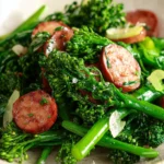Sautéed Broccolini With Sausage For One First Image