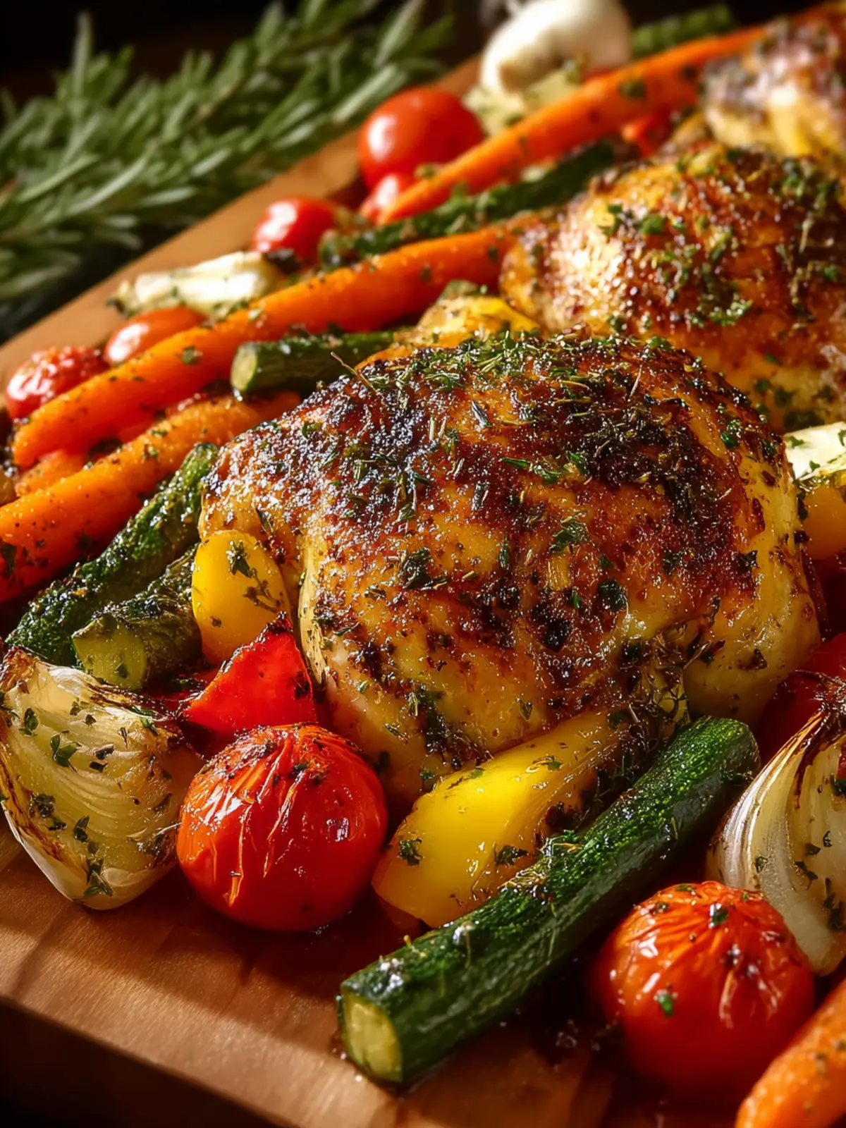 Roasted Chicken and Healthy Veggies: A Juicy Delight at Home