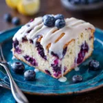 Blueberry Yogurt Cake with Lemon Vanilla Glaze First Image