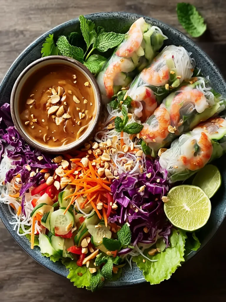 Delicious Spring Roll Salad with Peanut First Image