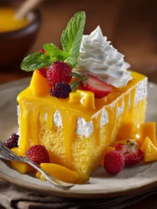 Mango Tres Leches Cake: A Moist, Tropical Delight First Image